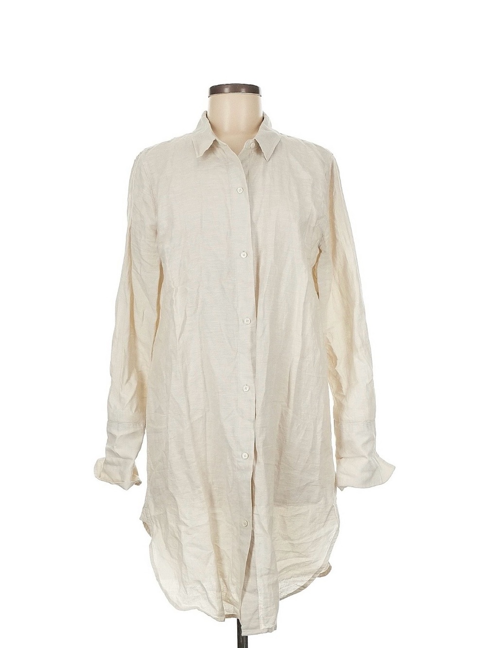 J.Crew Cream Button-Front Shirt